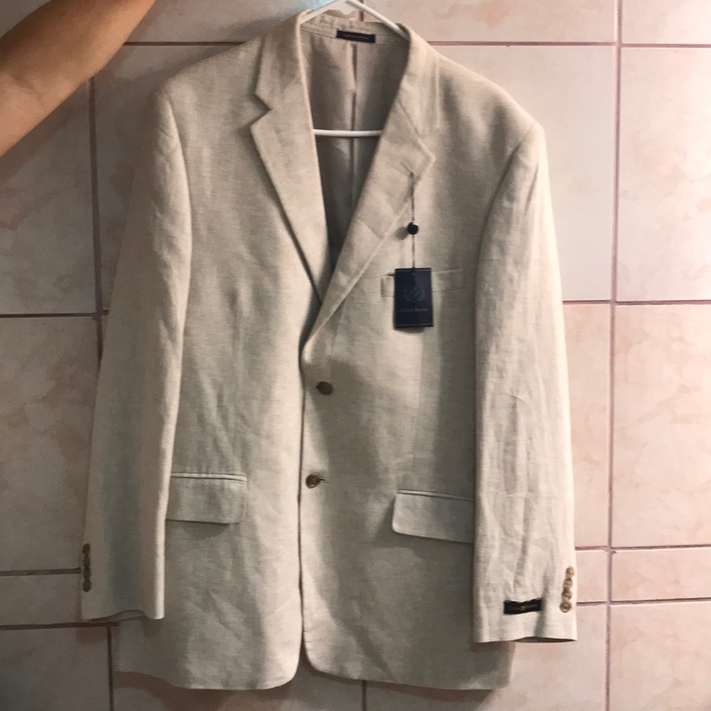 NEW CLUB ROOM MEN.Blazer ,LINEN blend 42R